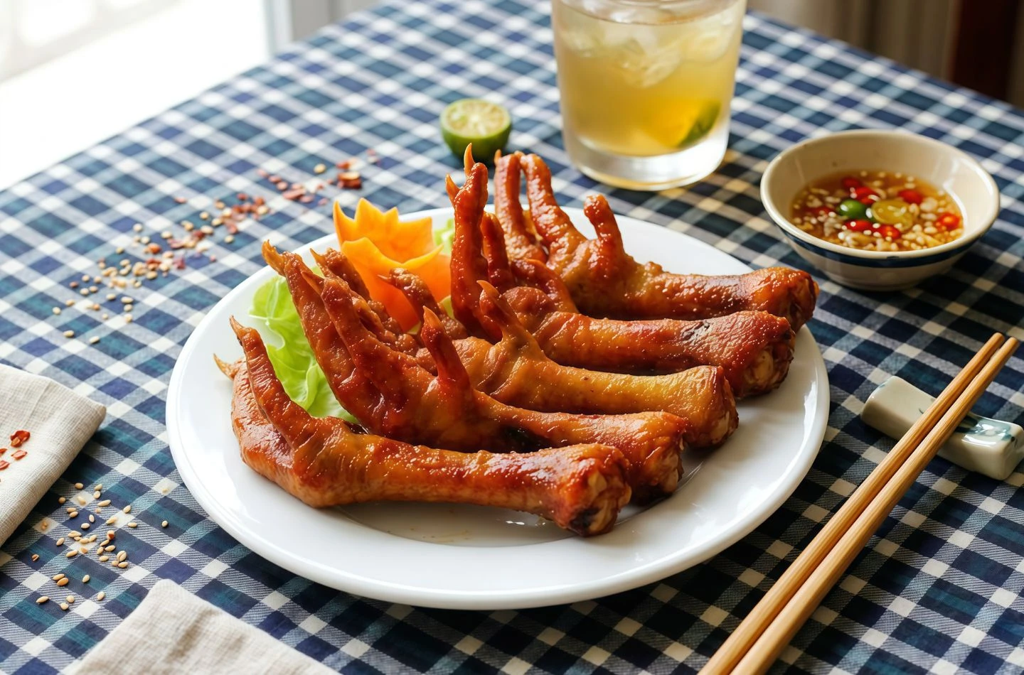 Chân gà nướng mật ong