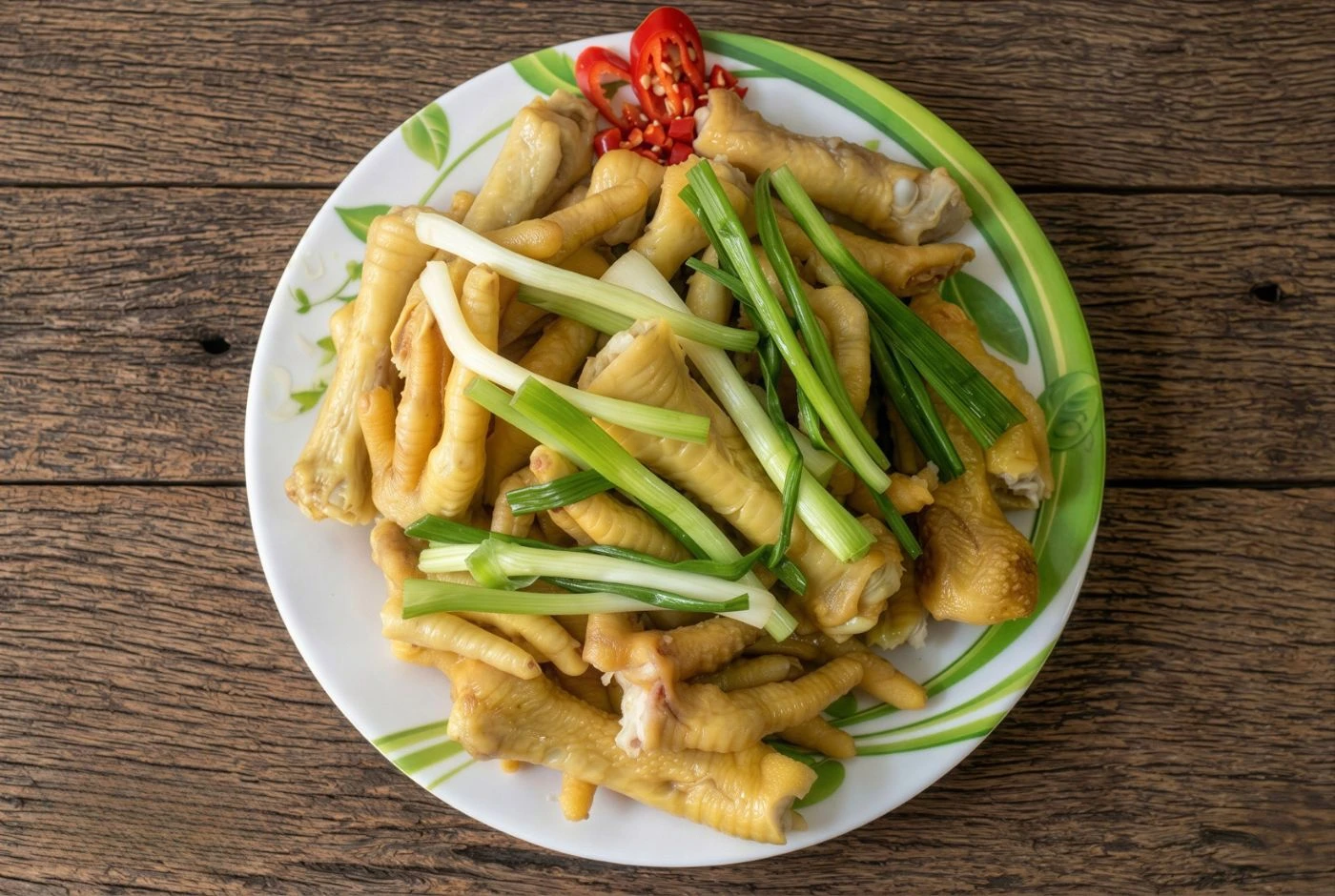 Chân gà hấp hành